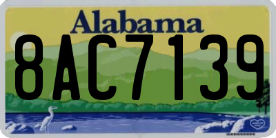 AL license plate 8AC7139