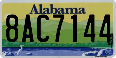 AL license plate 8AC7144
