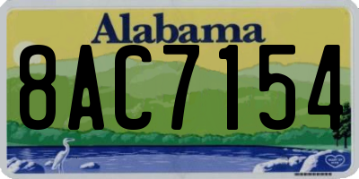 AL license plate 8AC7154