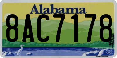 AL license plate 8AC7178