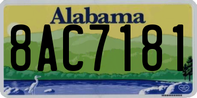 AL license plate 8AC7181