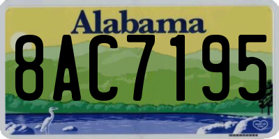 AL license plate 8AC7195
