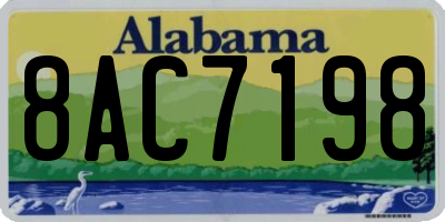 AL license plate 8AC7198