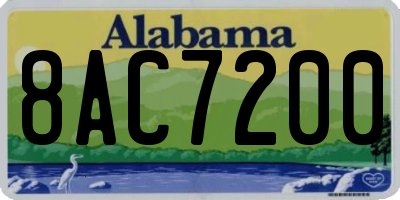 AL license plate 8AC7200