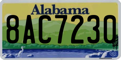 AL license plate 8AC7230