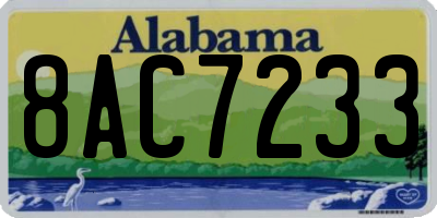 AL license plate 8AC7233