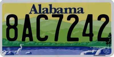 AL license plate 8AC7242