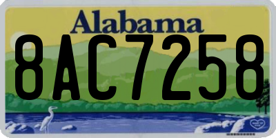 AL license plate 8AC7258