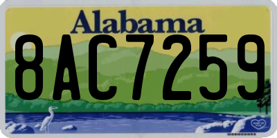AL license plate 8AC7259