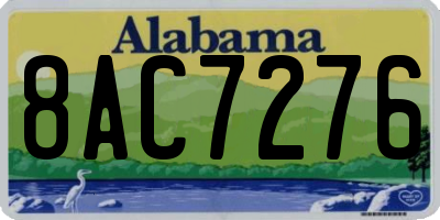AL license plate 8AC7276