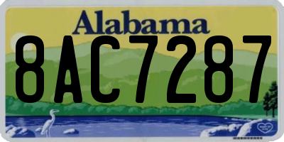 AL license plate 8AC7287