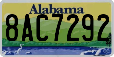 AL license plate 8AC7292