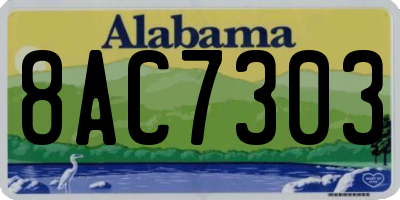 AL license plate 8AC7303