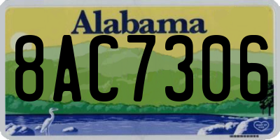 AL license plate 8AC7306