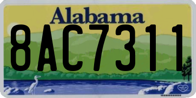 AL license plate 8AC7311