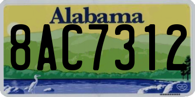 AL license plate 8AC7312
