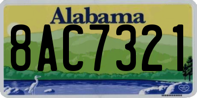 AL license plate 8AC7321