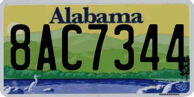 AL license plate 8AC7344