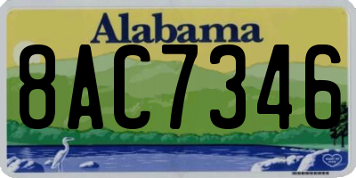 AL license plate 8AC7346