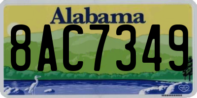 AL license plate 8AC7349