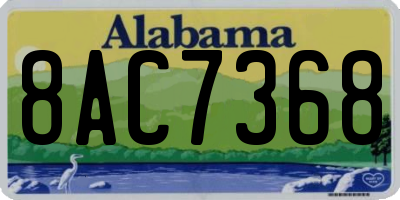 AL license plate 8AC7368