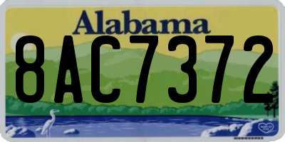 AL license plate 8AC7372