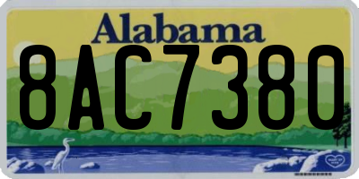 AL license plate 8AC7380