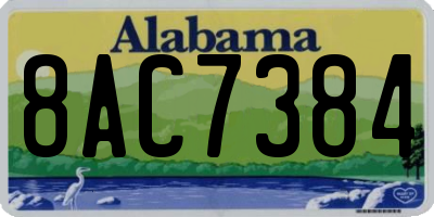 AL license plate 8AC7384