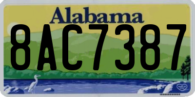 AL license plate 8AC7387