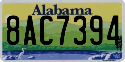 AL license plate 8AC7394