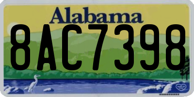 AL license plate 8AC7398