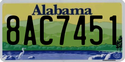 AL license plate 8AC7451