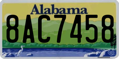 AL license plate 8AC7458