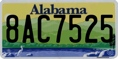 AL license plate 8AC7525