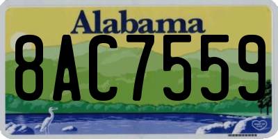 AL license plate 8AC7559
