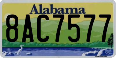 AL license plate 8AC7577