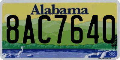 AL license plate 8AC7640