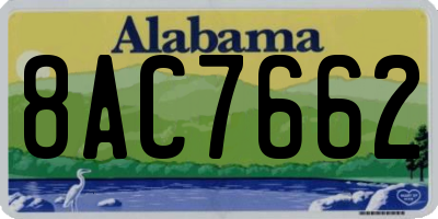 AL license plate 8AC7662