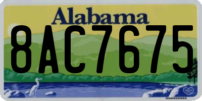 AL license plate 8AC7675