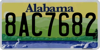 AL license plate 8AC7682