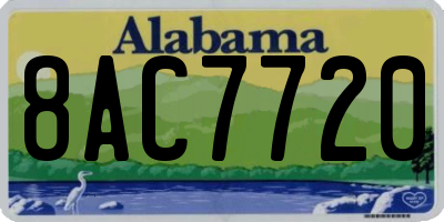 AL license plate 8AC7720