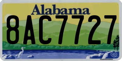 AL license plate 8AC7727