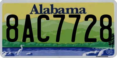 AL license plate 8AC7728