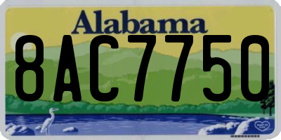 AL license plate 8AC7750
