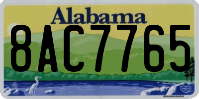 AL license plate 8AC7765