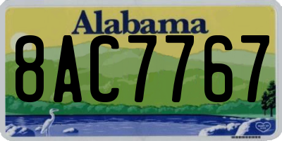 AL license plate 8AC7767