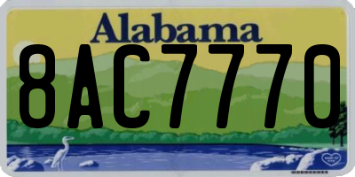 AL license plate 8AC7770