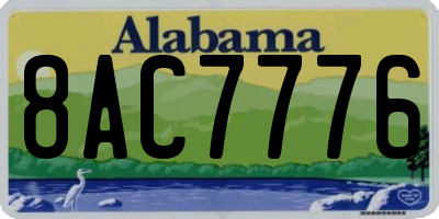 AL license plate 8AC7776