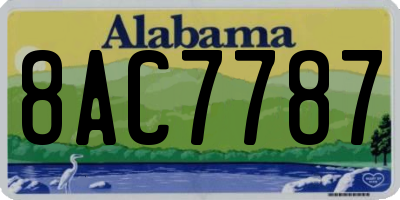 AL license plate 8AC7787