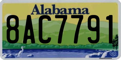 AL license plate 8AC7791